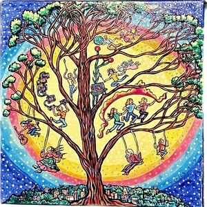 ‼️SOLD‼️ So much detail in this vibrant original by BARBARA MENDES, notable